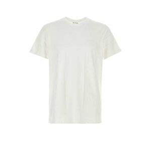 Boss Men White Cotton T-Shirt